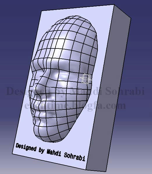 male human face design