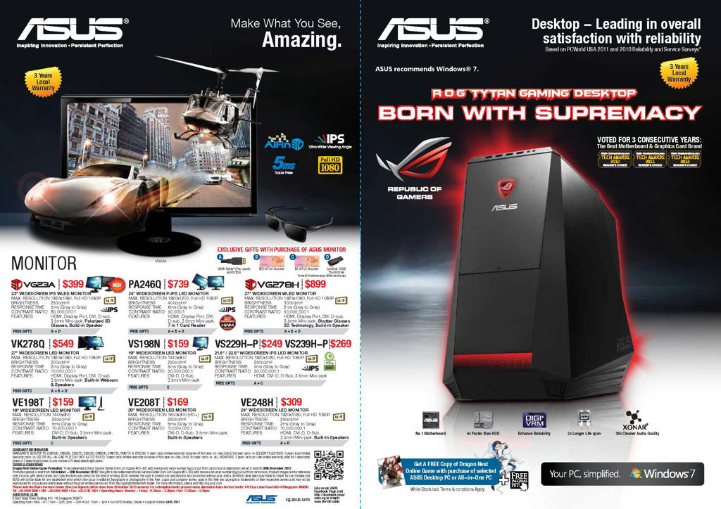 Asus November Promotion AllinOne and Desktop HardwareZone Forums