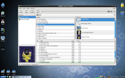 goggles music manager