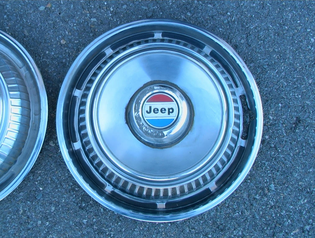 2 15" Jeep Grand Wagoneer Cherokee Hubcaps Wheel Covers AMC CJ SJ Commander