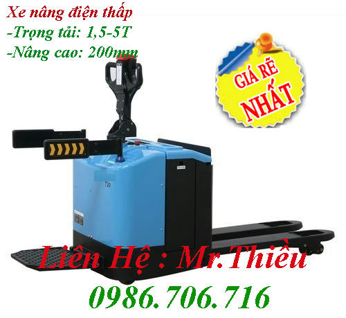 Xe nâng điện, xe nâng điện thấp tải trọng 2000-5000kg nâng cao 200mm