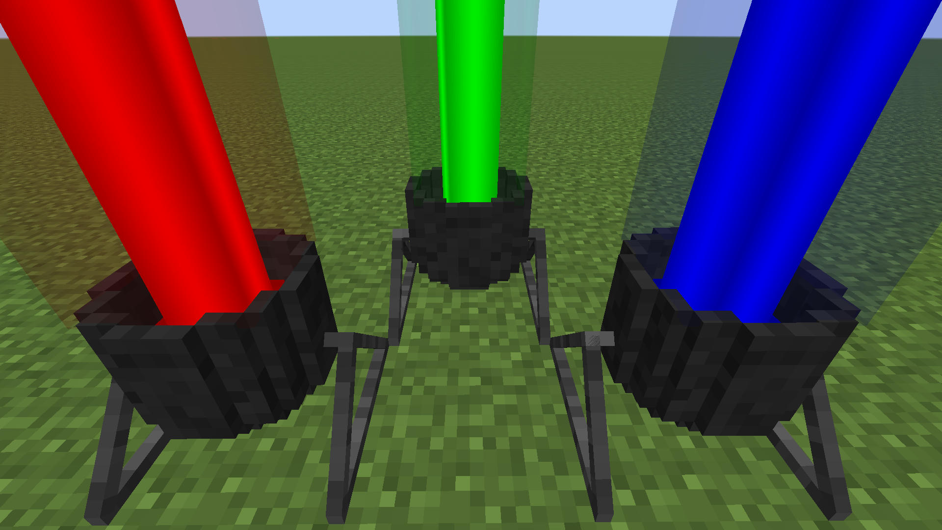 Red, Green and Blue Sky Beam