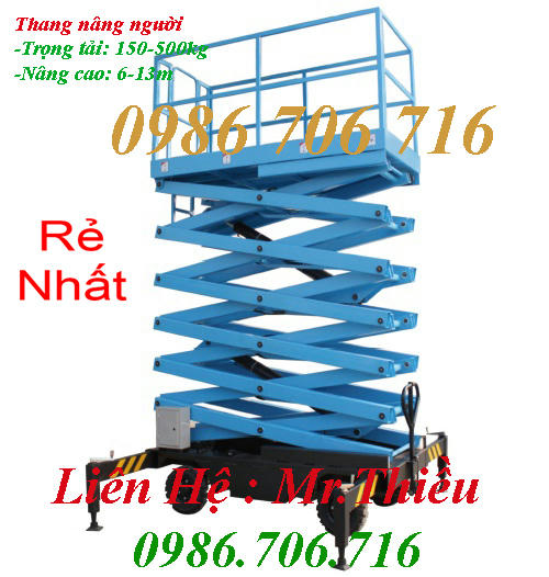 Thang nâng hàng, nâng người tải trọng 150-1000kg, nâng cao 6-16m giá rẻ. ..