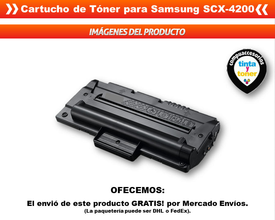 Toner Compatible 4200 Para Samsung Scx-4200 Nuevo Generico - $ 363.00
