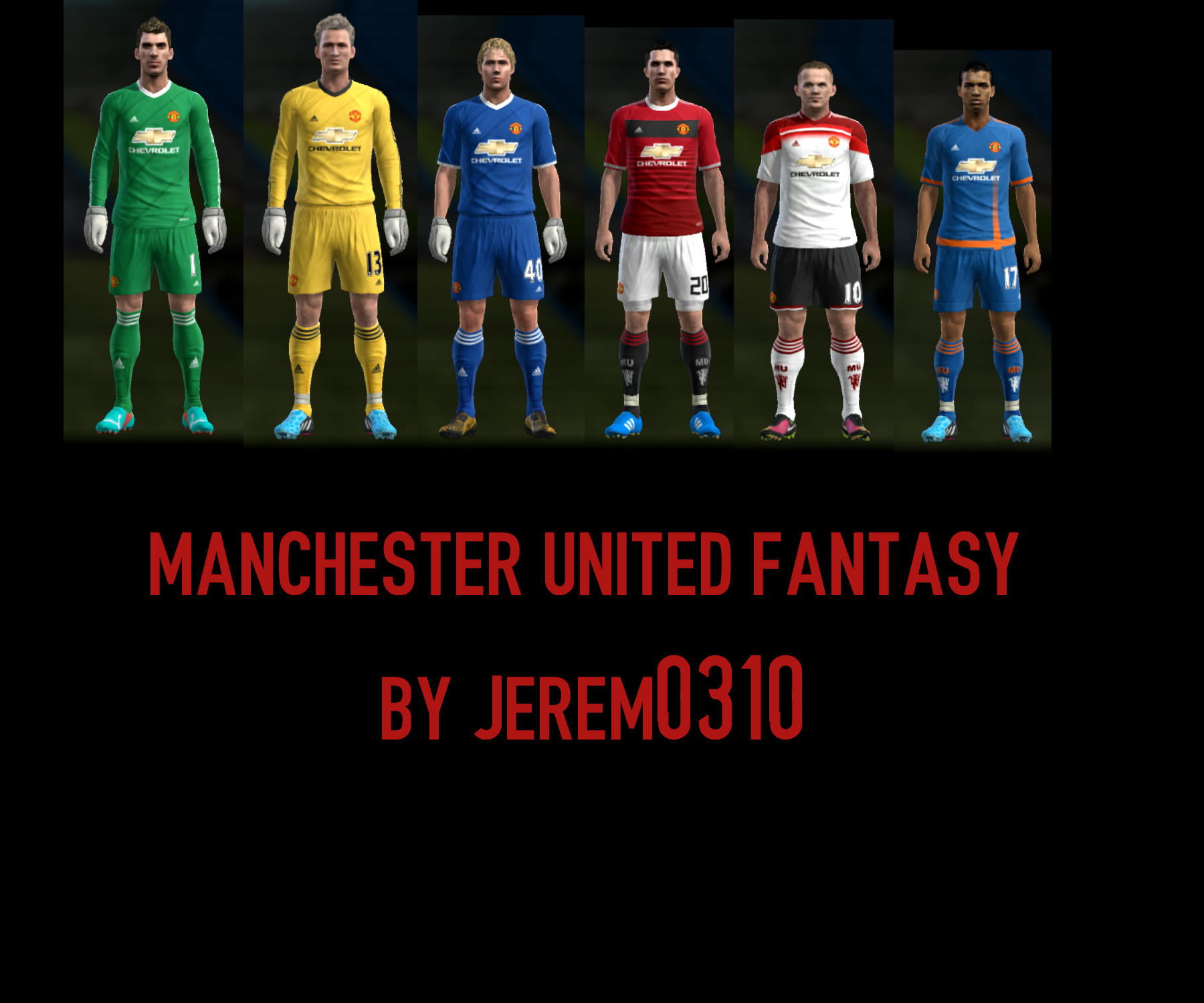 PES 2013 Manchester United Fantasy Kits by JEREM0310