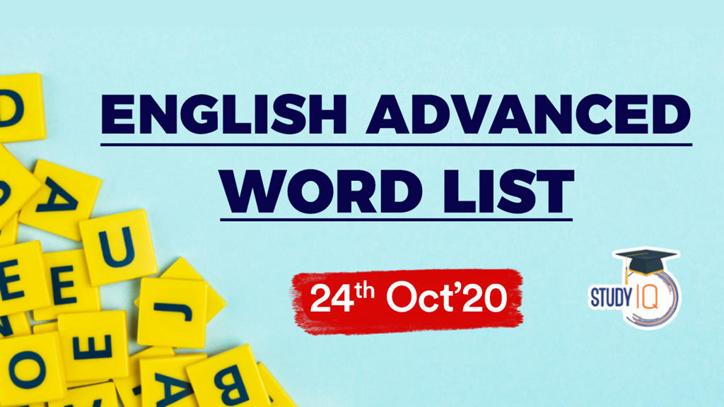 Current Affairs Daily Word List Free PDF Download 24th October 2020
