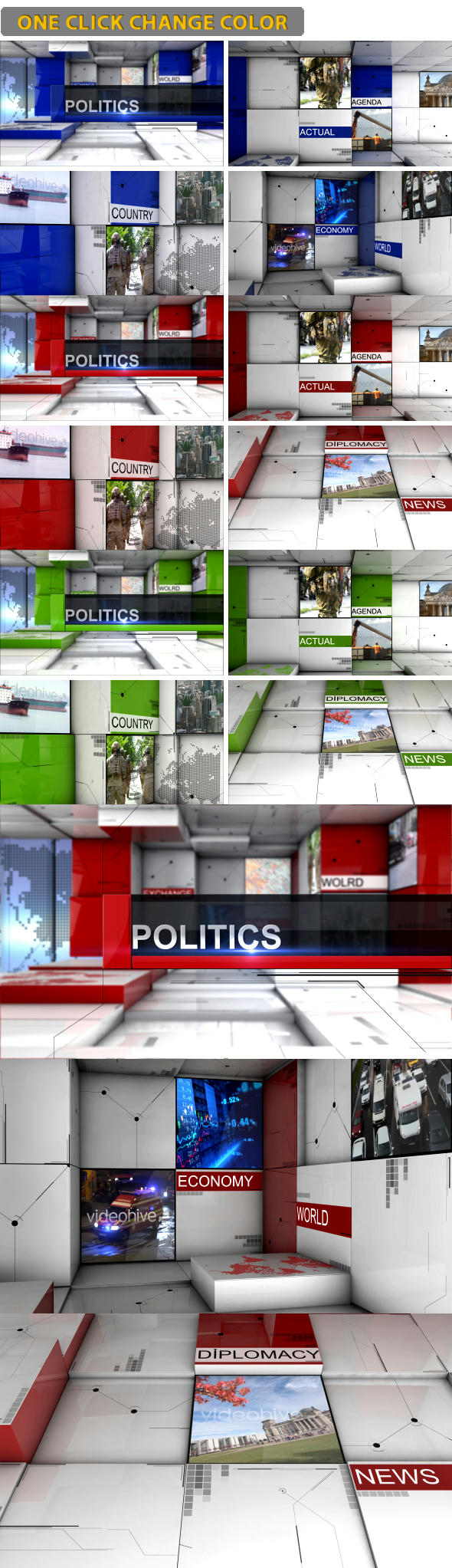 پروژه افتر افکت Political Events ( رایگان )