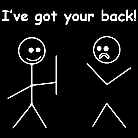 T Shirt I’VE GOT Your Back Stick Figure Funny IVE Family POP Culture