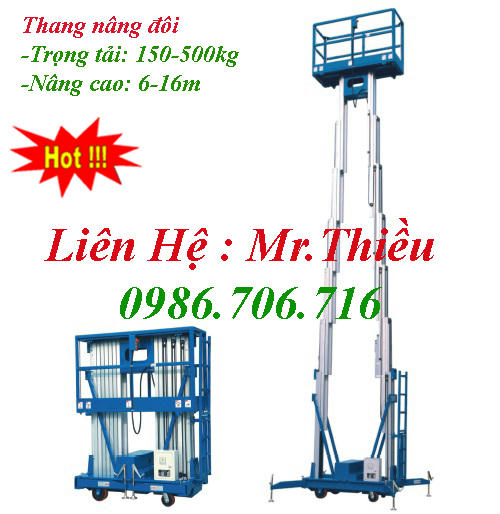Thang nâng, thang nâng hàng, thang nâng người tải trọng 150-1000kg, 6-16m