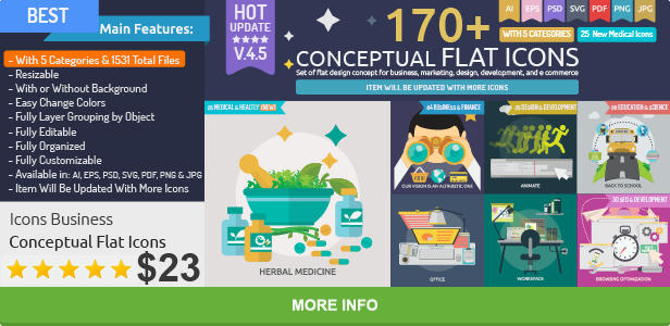 Conceptual Flat Icons