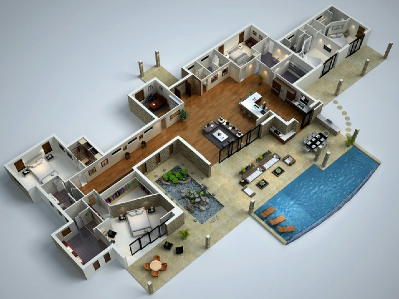 Contoh Sketsa Rumah 3D Modern Dan Mewah Creo House