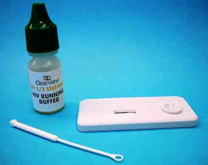 تست به روش جریان جانبی. lateral flow 