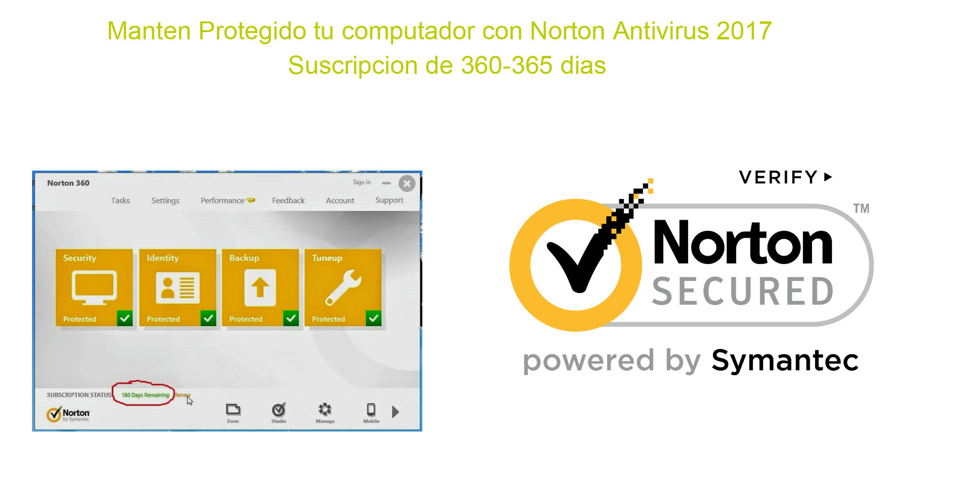 Licencia Original Norton Antivirus Version 2017 1 Pc X 1 Ano 169.99