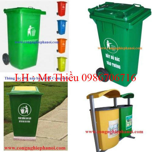 Nhập khẩu&Phân phốiThùng rác công cộng, xe gom đẩy rác(Nhựa HDPE, Composite)