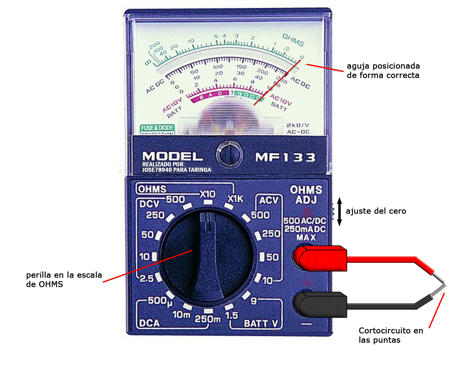 Como usar un multimetro, tester o polimetro analogico