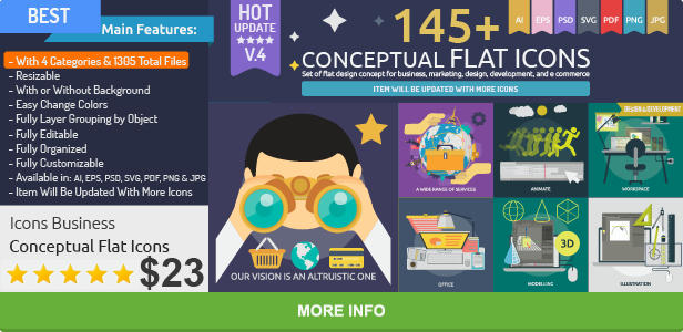 Conceptual Flat Icons