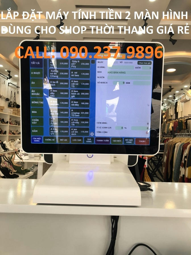 Máy tính tiền chuyên dùng cho shop thời trang tại Thái Bình