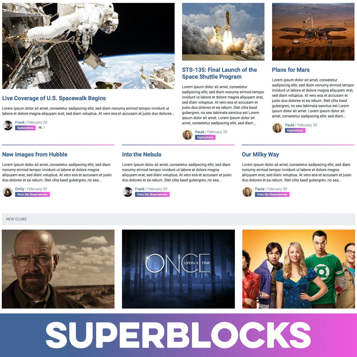 اطلاعات بیشتر در مورد "افزونه Pages SuperBlocks"