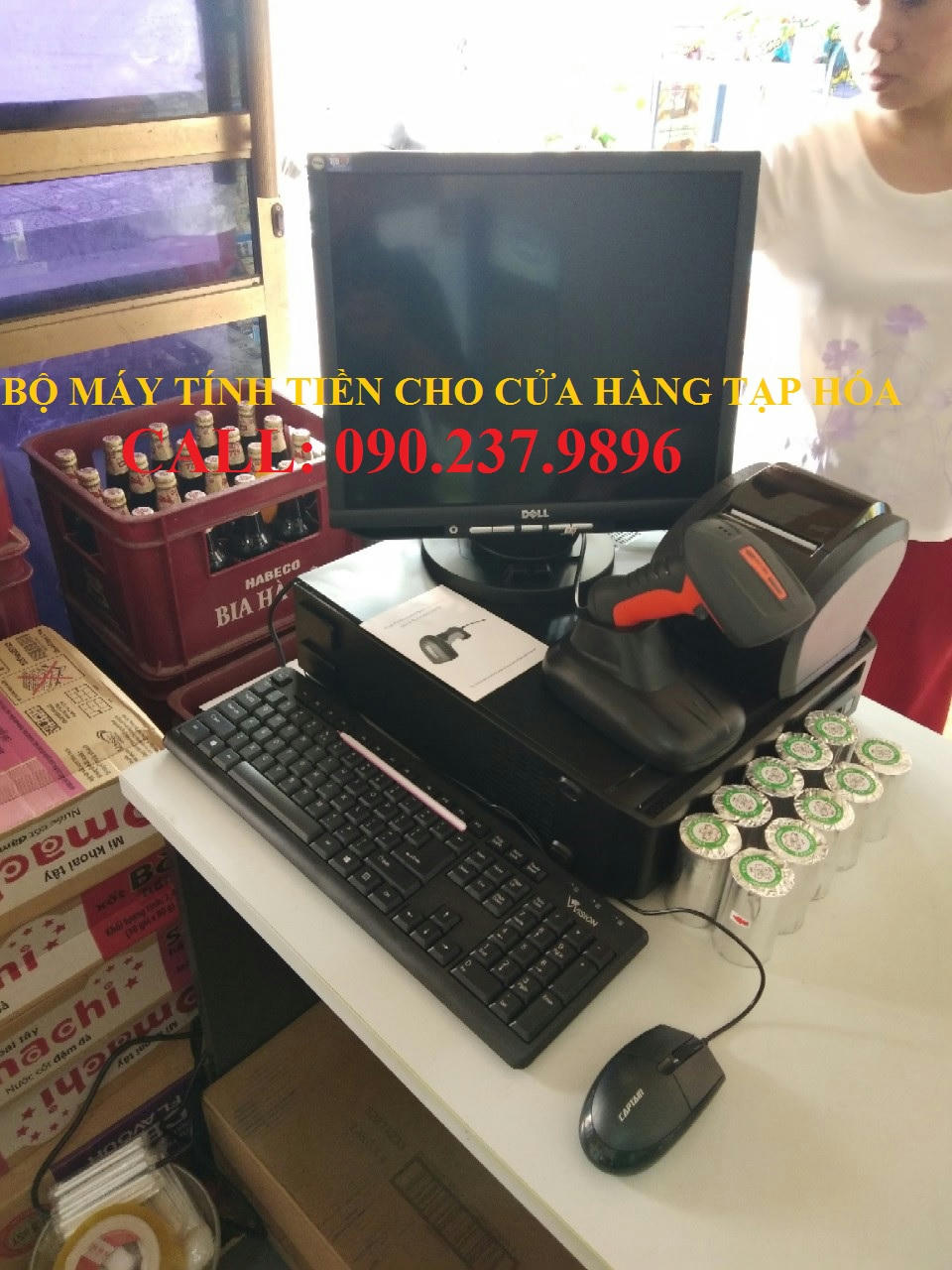 Cai dat may tinh tien dung cho cua hang tap hoa gia re