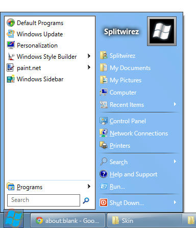 Start Menu Skinning