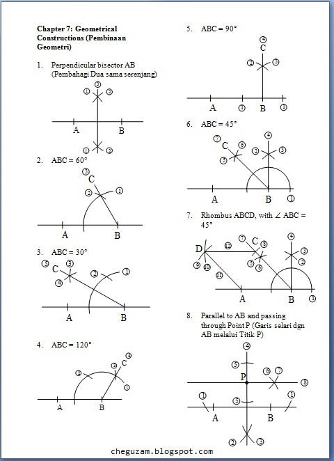 Bab 7 Binaan Geometri - Matematik Tingkatan 2  ! Chegu Zam