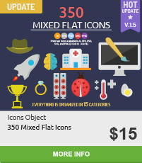 350 Mixed Flat Icons