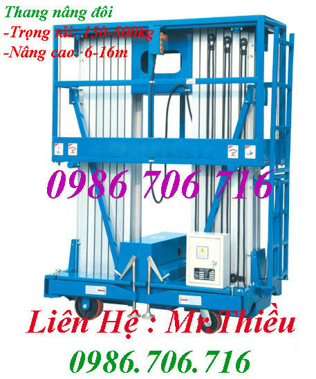 Thang nâng, thang nâng hàng, thang nâng người tải trọng 150-1000kg, 6-16m