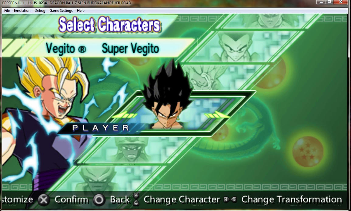 Un demo del juego de DBZ Shin Budokai