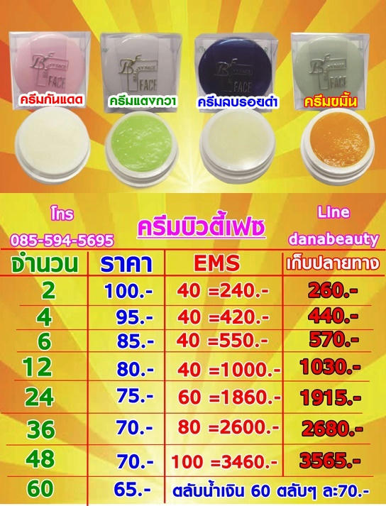 ครีมบิวตี้เฟส,ครีมบิวตี้เฟซ