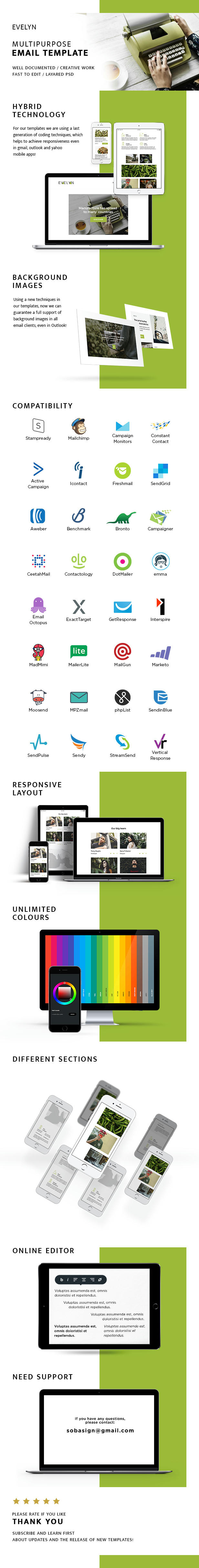 Evelyn – Responsive Email + StampReady Builder & Mailchimp (Email Templates) Evelyn – Responsive Email + StampReady Builder & Mailchimp (Email Templates)