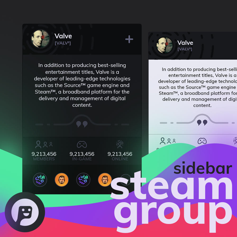 اطلاعات بیشتر در مورد "افزونه Sidebar steam group"