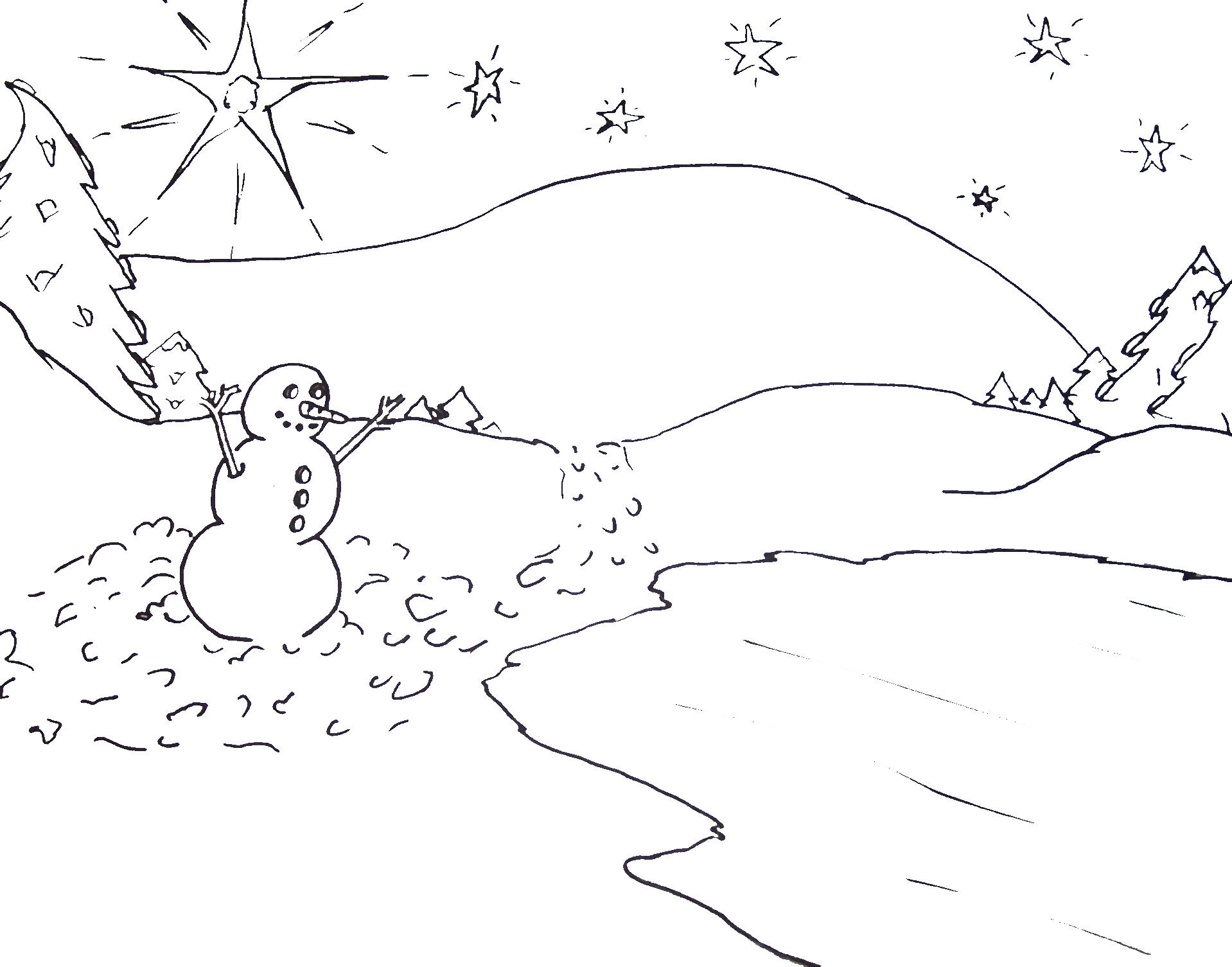 Free Printable Christmas Tree Santa Coloring Pages Kids Winter Activities