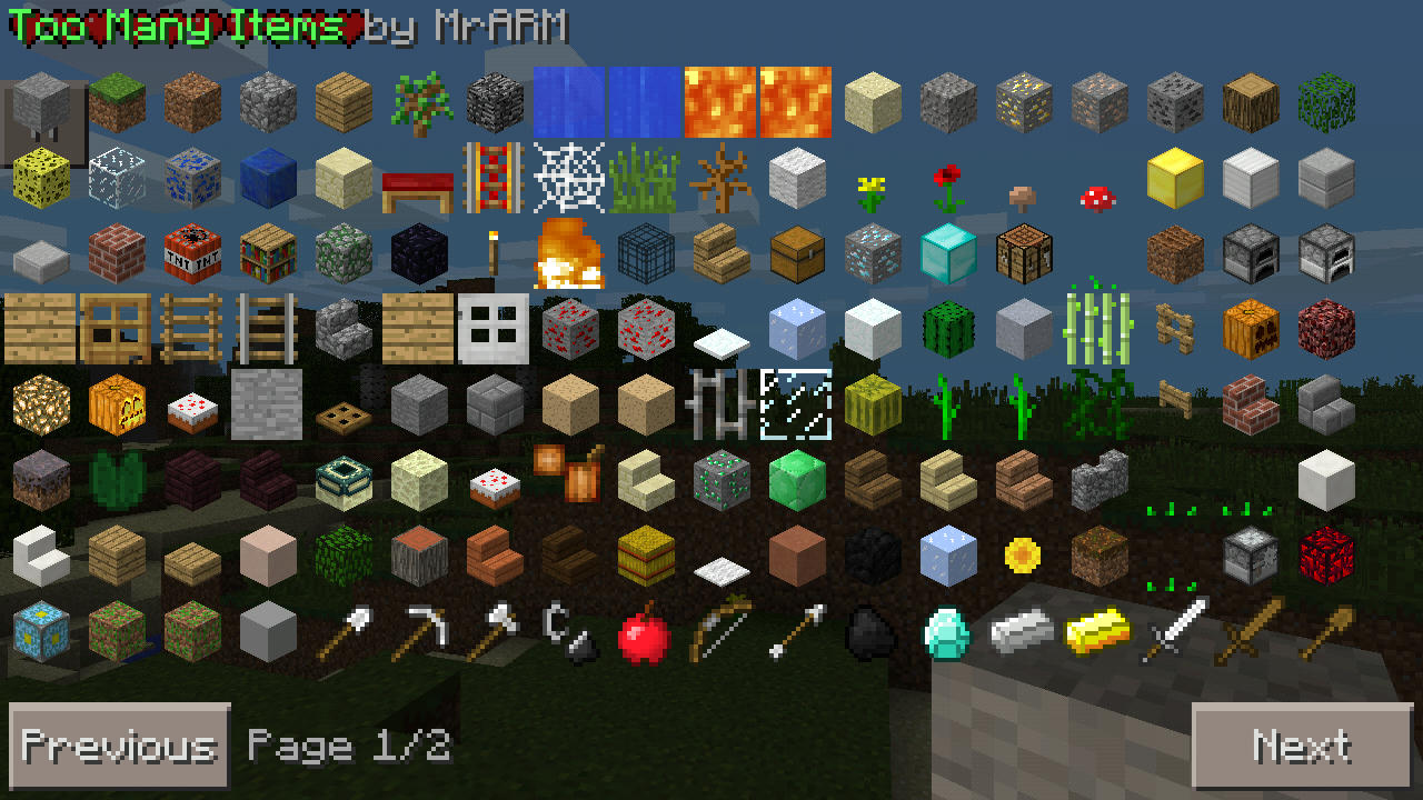 Toomanyitems For Minecraft Pe 0 15 9 0 15 0 Apk Minecraft 1 11 Mods