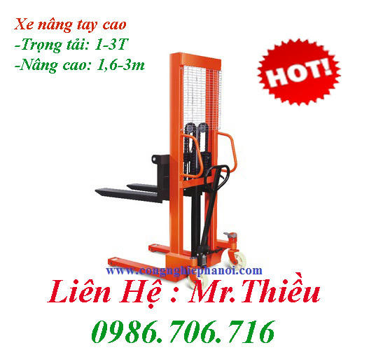 XE NÂNG TAY, xe nâng tay cao 1-3T -nâng cao 1, 6-3m nhập khẩu chính hãng, giá cực