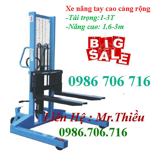 XE NÂNG TAY, xe nâng tay cao 1-3T -nâng cao 1, 6-3m nhập khẩu chính hãng, giá cực