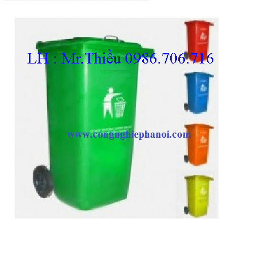 NK&PP thùng rác công cộng 120l,240l,xe gom đẩy rác các loại giá rẻ