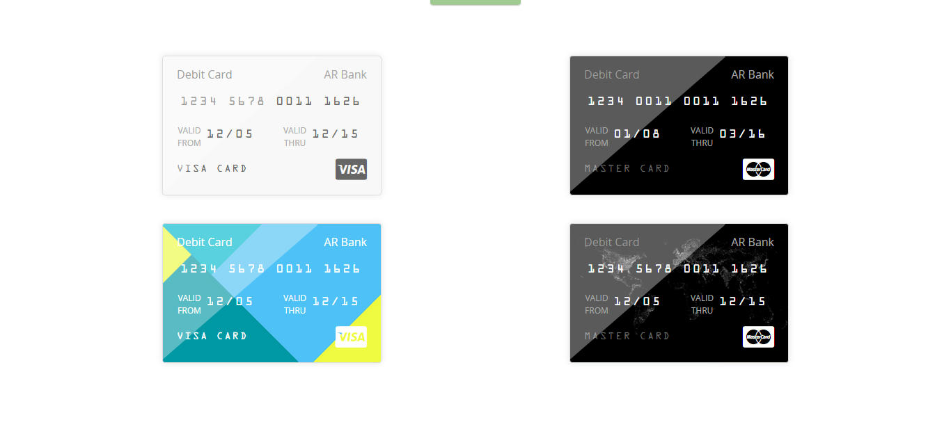 credit card html template