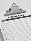 Coach Lineup Card