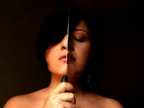 woman knife