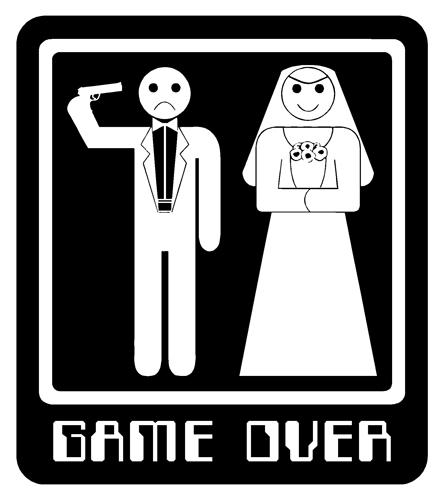 FUNNY-T-SHIRT-GAME-OVER-BRIDE-GROOM-WEDDING-MARRIAGE-BEST-MAN-BUCKS ...