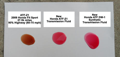 Changed Transmission Fluid Atf Z 1 And New Synthetic Dw You Comparison Of Used Atf Z 1 New And Dw Synthetic Transmission Fluid