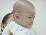 Juan Miguel at two months, gazing at the world