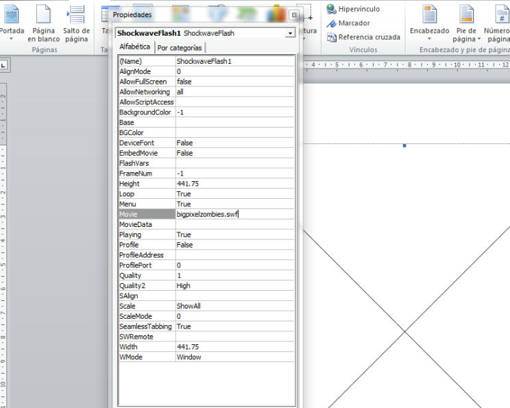 Añadir SWF en documento Office 2010 | Propio Añadir SWF en documento Office 2010 | Propio