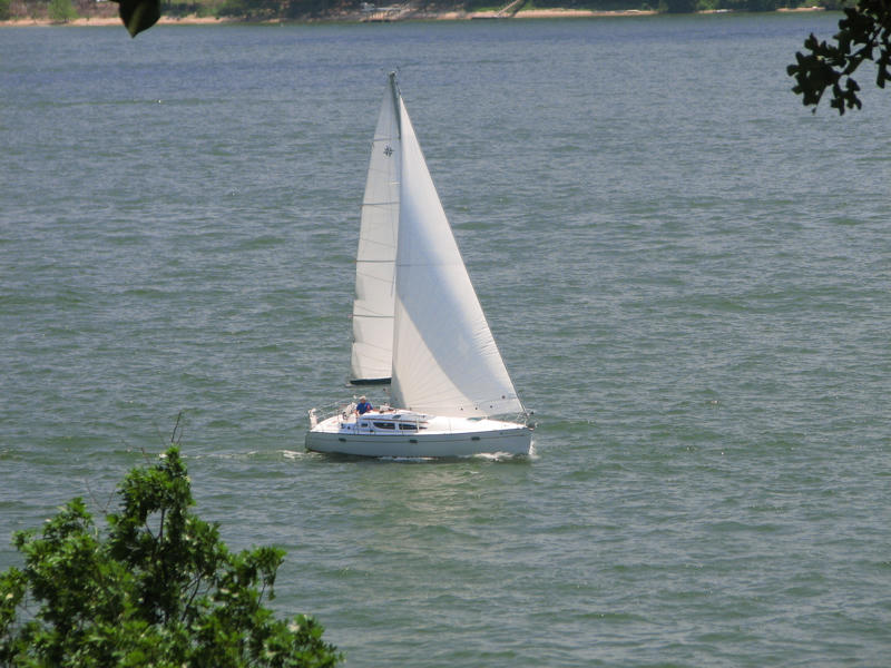 Sailboat on Grand Lake in Oklahoma