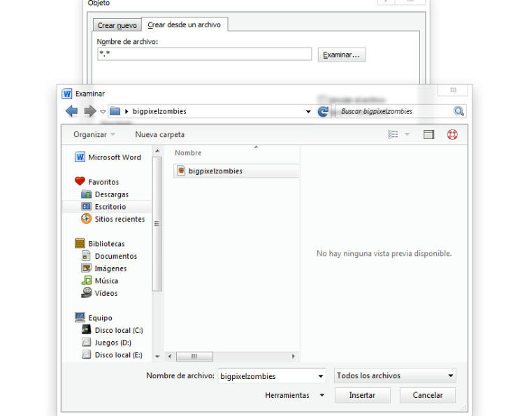 Añadir SWF en documento Office 2010 | Propio Añadir SWF en documento Office 2010 | Propio