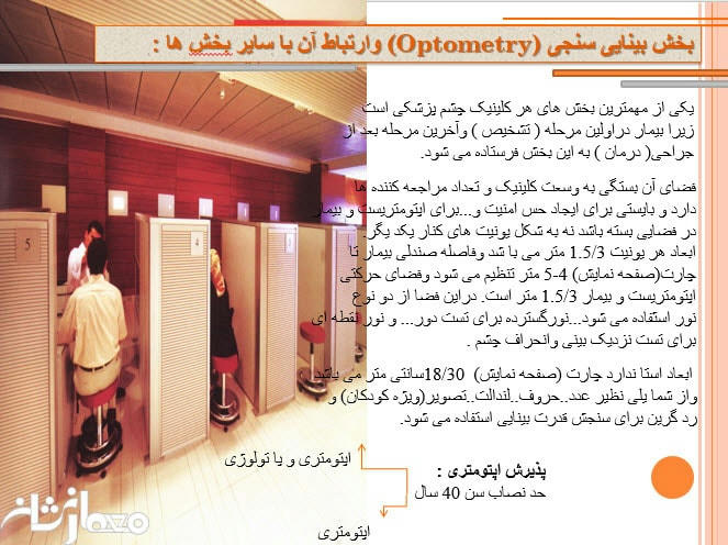 پاورپوینت ضوابط طراحی کلینیک چشم پزشکی