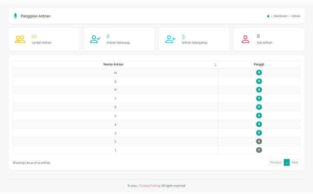 Source Code Aplikasi Antrian Berbasis Web