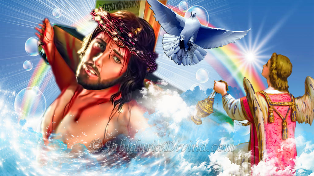 Jess Crucificado entre nubes