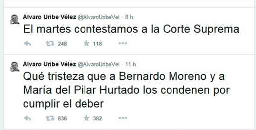  Twitter de Álvaro Uribe 2