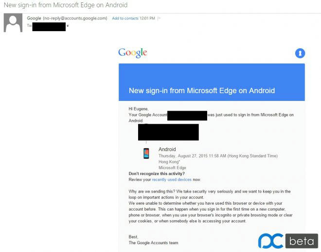 microsoft edge for android